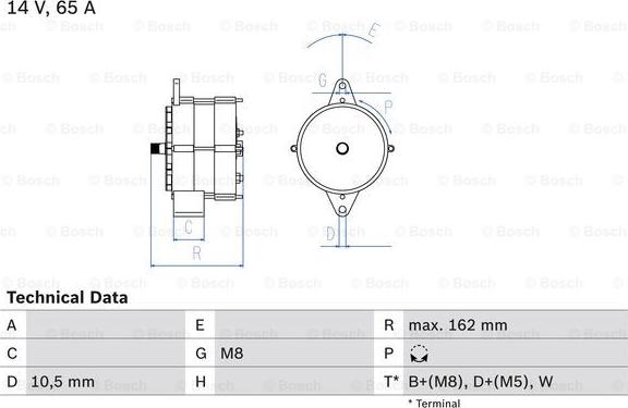 BOSCH 0 986 040 290 - Ģenerators ps1.lv