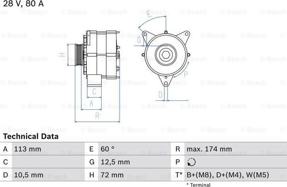 BOSCH 0 986 040 260 - Ģenerators ps1.lv