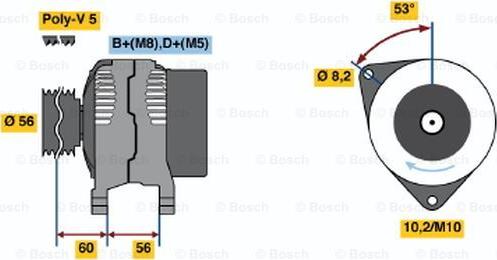 BOSCH 0 986 040 231 - Ģenerators ps1.lv