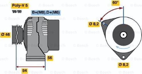 BOSCH 0 986 041 451 - Ģenerators ps1.lv