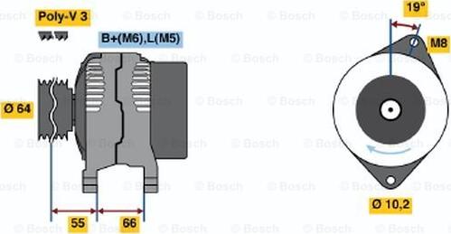 BOSCH 0 986 041 411 - Ģenerators ps1.lv