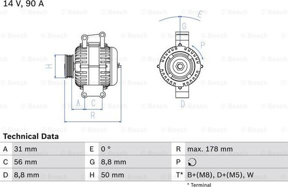 BOSCH 0 986 041 530 - Ģenerators ps1.lv