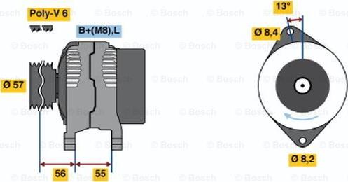 BOSCH 0 986 041 100 - Ģenerators ps1.lv