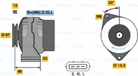 BOSCH 0 986 041 180 - Ģenerators ps1.lv