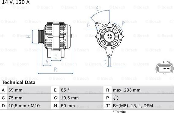 BOSCH 0 986 041 810 - Ģenerators ps1.lv