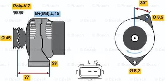 BOSCH 0 986 041 391 - Ģenerators ps1.lv