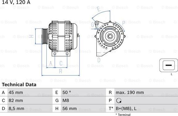 BOSCH 0 986 041 740 - Ģenerators ps1.lv