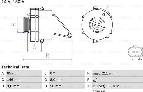 BOSCH 0 986 041 760 - Ģenerators ps1.lv