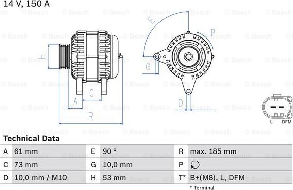 BOSCH 0 986 048 921 - Ģenerators ps1.lv