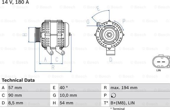 BOSCH 0 986 048 400 - Ģenerators ps1.lv