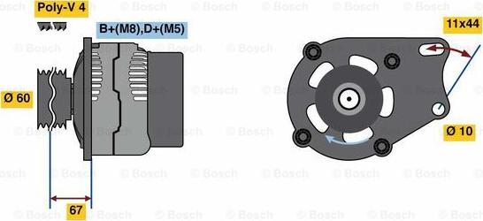 BOSCH 0 986 048 541 - Ģenerators ps1.lv