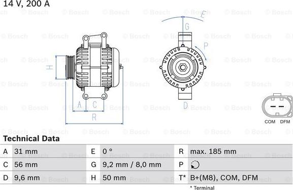 BOSCH 0 986 048 550 - Ģenerators ps1.lv