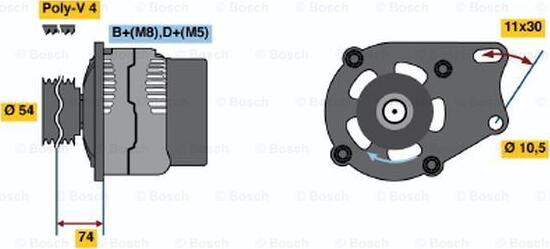 BOSCH 0 986 048 630 - Ģenerators ps1.lv