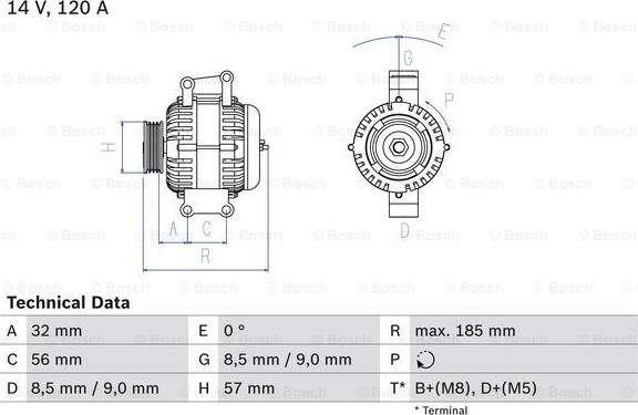 BOSCH 0 986 048 620 - Ģenerators ps1.lv