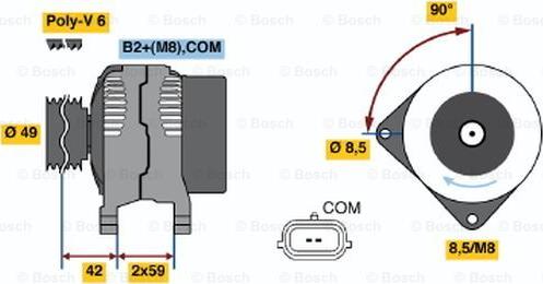 BOSCH 0 986 048 060 - Ģenerators ps1.lv