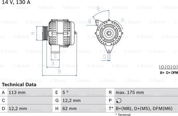 BOSCH 0 986 048 801 - Ģenerators ps1.lv