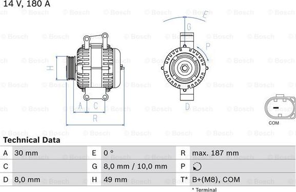 BOSCH 0 986 048 820 - Ģenerators ps1.lv