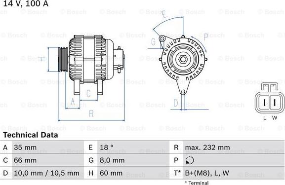 BOSCH 0 986 048 340 - Ģenerators ps1.lv