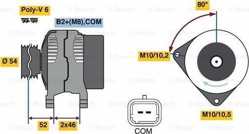 BOSCH 0 986 048 360 - Ģenerators ps1.lv