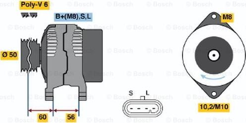 BOSCH 0 986 043 951 - Ģenerators ps1.lv