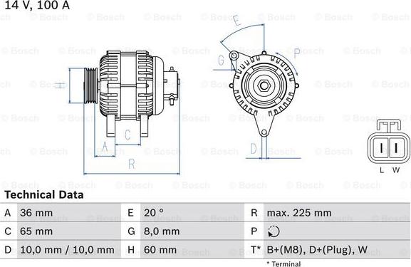 BOSCH 0 986 043 981 - Ģenerators ps1.lv