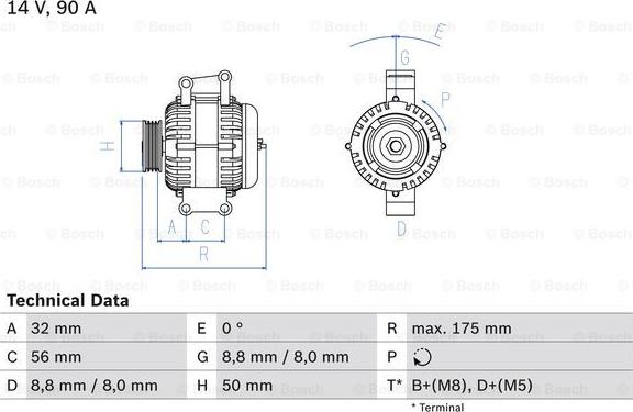 BOSCH 0 986 043 650 - Ģenerators ps1.lv