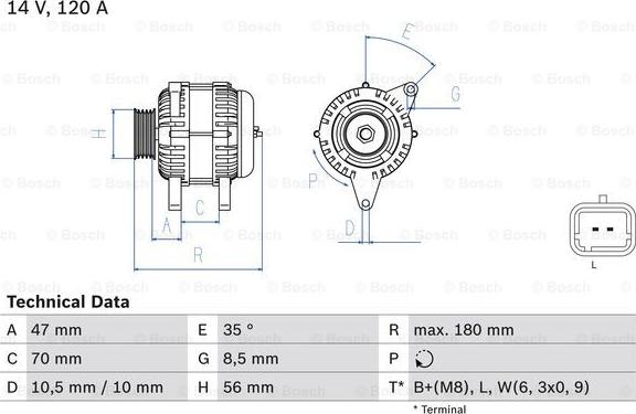 BOSCH 0 986 043 091 - Ģenerators ps1.lv