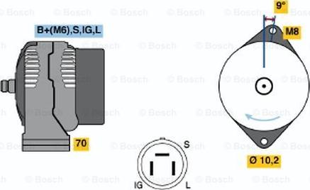 BOSCH 0 986 043 001 - Ģenerators ps1.lv