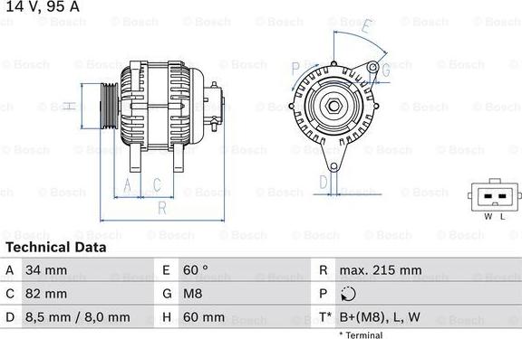 BOSCH 0 986 043 141 - Ģenerators ps1.lv