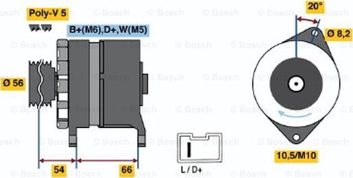 BOSCH 0 986 043 151 - Ģenerators ps1.lv