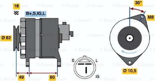 BOSCH 0 986 043 121 - Ģenerators ps1.lv