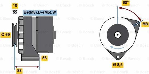 BOSCH 0 986 043 300 - Ģenerators ps1.lv