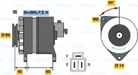 BOSCH 0 986 042 981 - Ģenerators ps1.lv