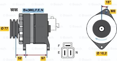 BOSCH 0 986 043 011 - Ģenerators ps1.lv