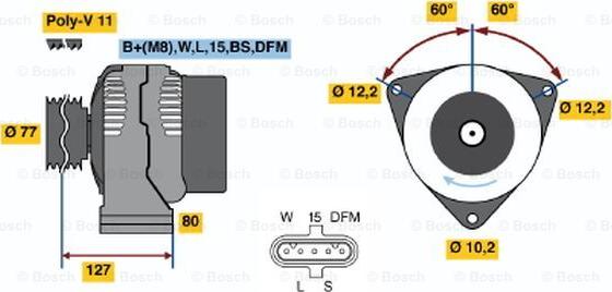 BOSCH 0 986 042 410 - Ģenerators ps1.lv