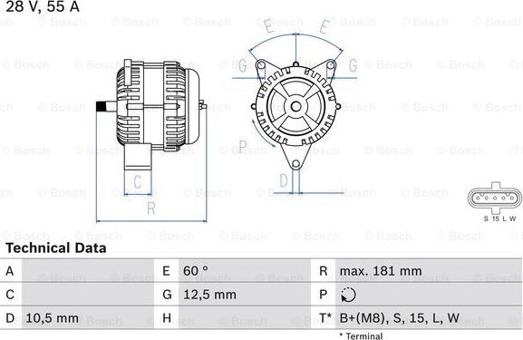 BOSCH 0 986 042 580 - Ģenerators ps1.lv