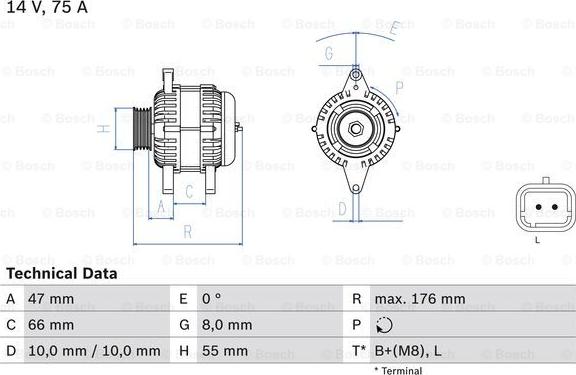 BOSCH 0 986 042 191 - Ģenerators ps1.lv