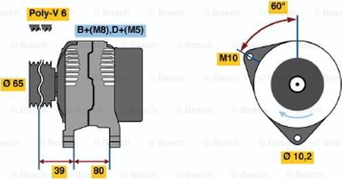 BOSCH 0 986 042 161 - Ģenerators ps1.lv