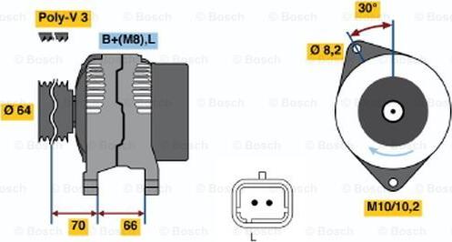 BOSCH 0 986 042 131 - Ģenerators ps1.lv