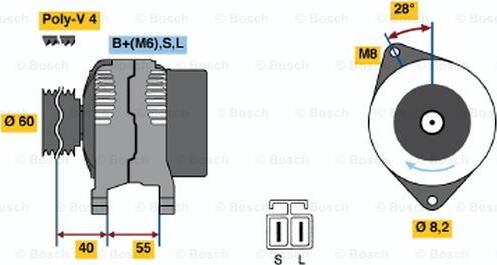 BOSCH 0 986 042 881 - Ģenerators ps1.lv