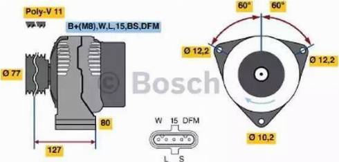 BOSCH 0 124 555 004 - Ģenerators ps1.lv