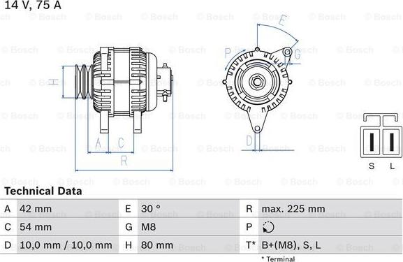 BOSCH 0 986 042 291 - Ģenerators ps1.lv