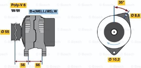 BOSCH 0 986 042 211 - Ģenerators ps1.lv