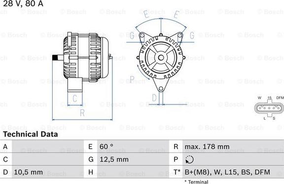 BOSCH 0 986 047 420 - Ģenerators ps1.lv