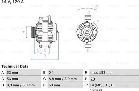 BOSCH 0 986 047 660 - Ģenerators ps1.lv