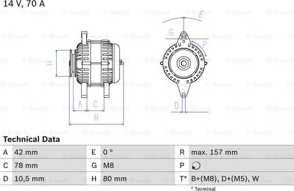 BOSCH 0 986 047 200 - Ģenerators ps1.lv