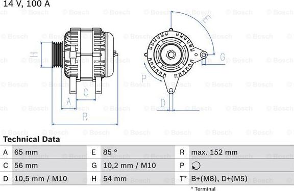 BOSCH 0 986 047 270 - Ģenerators ps1.lv