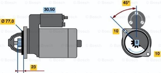 BOSCH 0 986 019 091 - Starteris ps1.lv