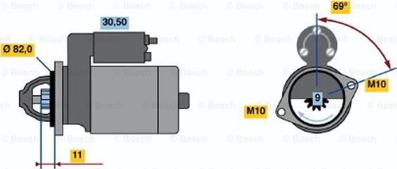 BOSCH 0 986 019 880 - Starteris ps1.lv