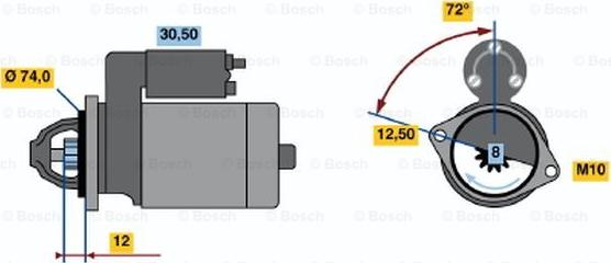 BOSCH 0 986 019 370 - Starteris ps1.lv